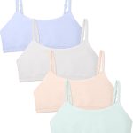 Soft Training Bras for Girls 7-8, 8-10,10-12, Natural Fit First Bra