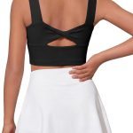 Girl's Twist Back Sports Bra Kids Athletic Training Bras 5-14Y