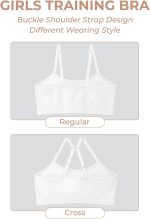 Girls Sports Training Bra Kids Athletic Adjustable Seamless Camis Dance Yoga Crop Tops 5-14 Years - Image 2