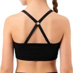 Girls Sports Bra Training Bra Cross Back Dance Bra Kid Teen Adjustable Straps Removable Padding 8-16 Years