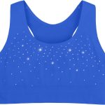 Girls Training Bras 7-12 with Sparkly Crystal, Light Sports Bras
