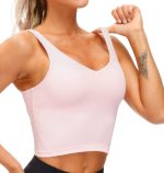 Womens' Sports Bra Longline Wirefree Padded with Medium Support - Image 2