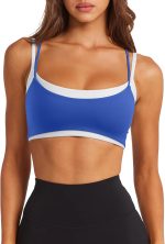 Double-Layer Thin-Strap Sports Bra (Fitness/Yoga Vest Style)
