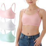 Girl's Training Bra Cotton Spaghetti Strap Adjustable Sport Underwear